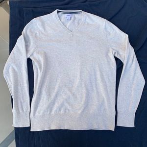 Grey Old Navy Cotton V neck Sweater